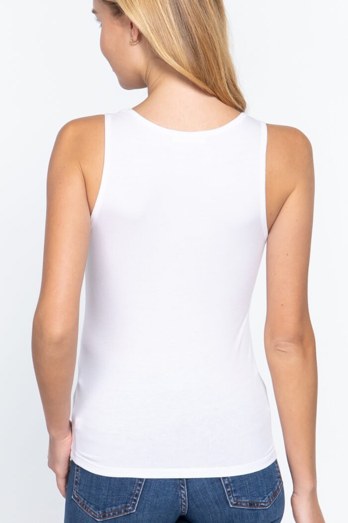 Screen print knit tank top