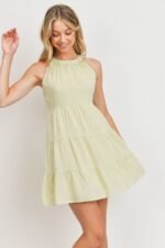Roundneck Sleeveless Dotted Swiss Dress - Image 3