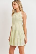 Roundneck Sleeveless Dotted Swiss Dress - Image 4