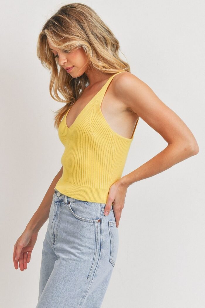 Rib knit sleeveless top - image 3
