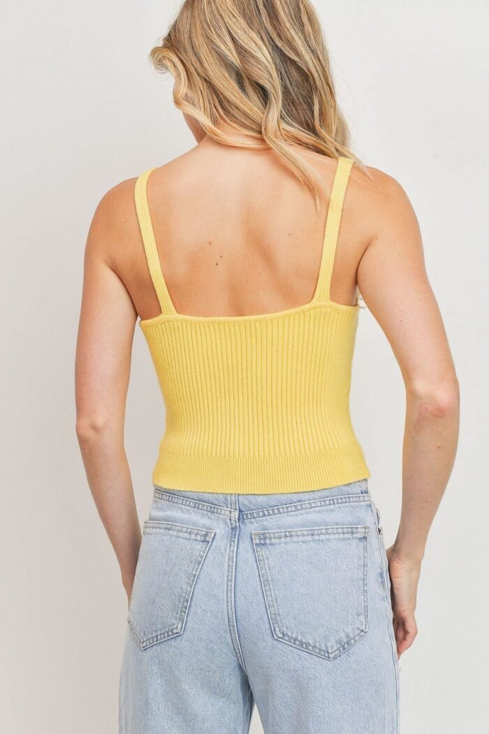 Rib knit sleeveless top - image 5