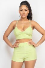 Terry Towel Bralette Top & Mini Shorts Set - Image 15