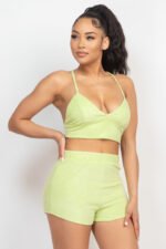 Terry Towel Bralette Top & Mini Shorts Set - Image 17