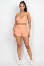 Terry Towel Bralette Top & Mini Shorts Set - Image 9