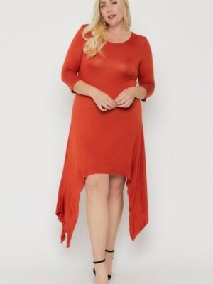Asymmetrical Raw Edge Hem Mini Dress Asymmetrical Raw Edge Hem Solid Dress