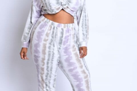 Tie Die Off Shoulder Set