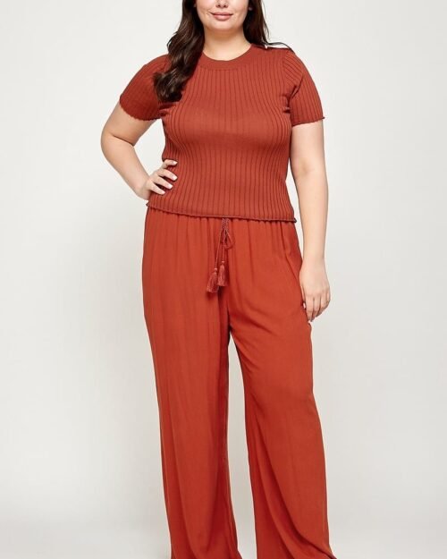 Plus Size Wide Leg Palazzo Pants – Full-Length UK 1XL-3XL
