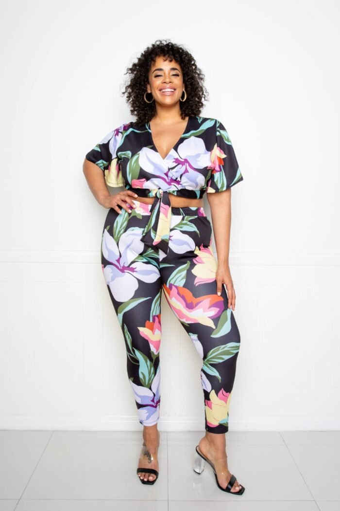 Flower jogger & top set