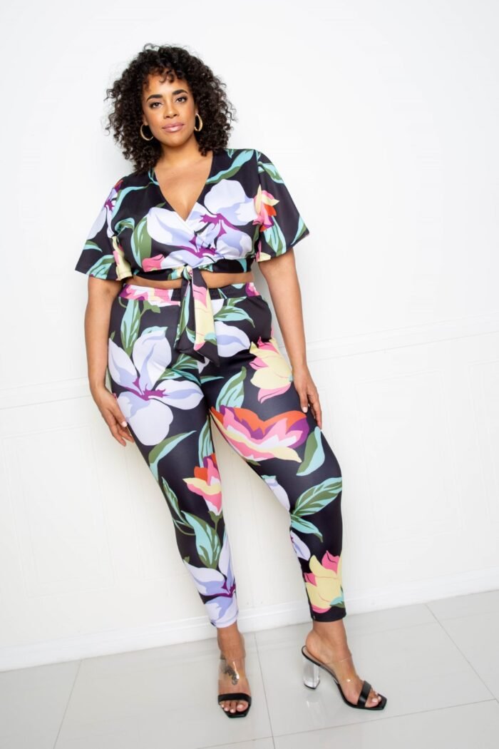 Flower jogger & top set