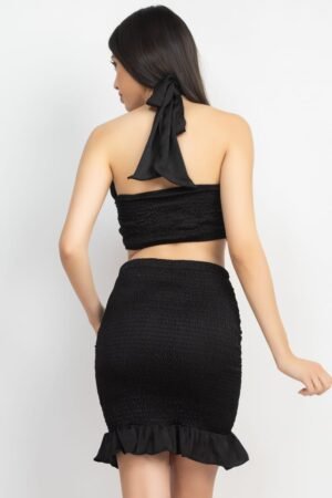Halter Neck Crop Top & Skirts Set Halter Neck Crop Top & Skirts Set
