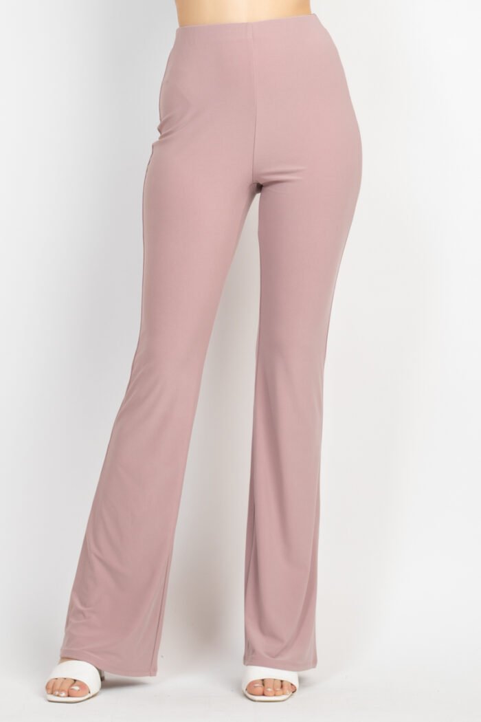 Solid halter top and elastic leggings set