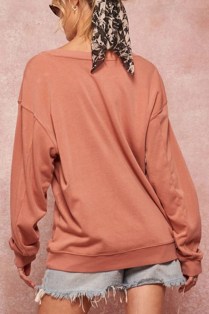 A garment dyed french terry graphic sweatshirt