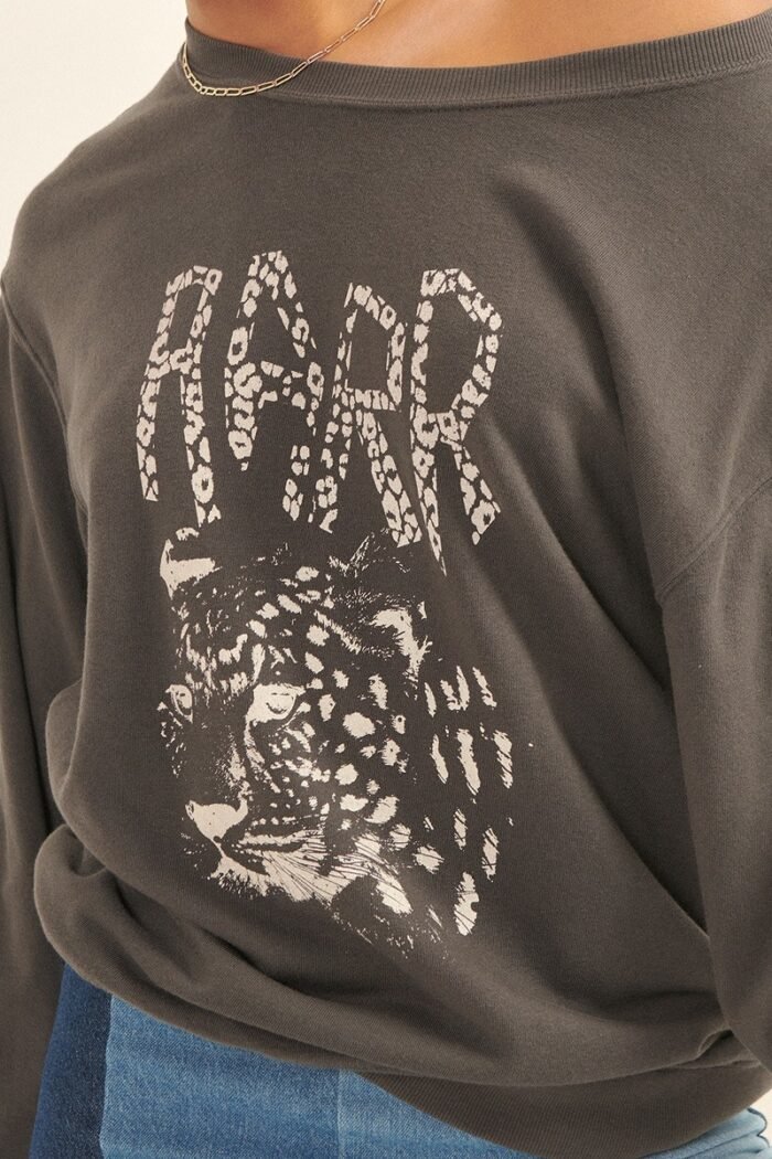 A garment dyed french terry graphic sweatshirt