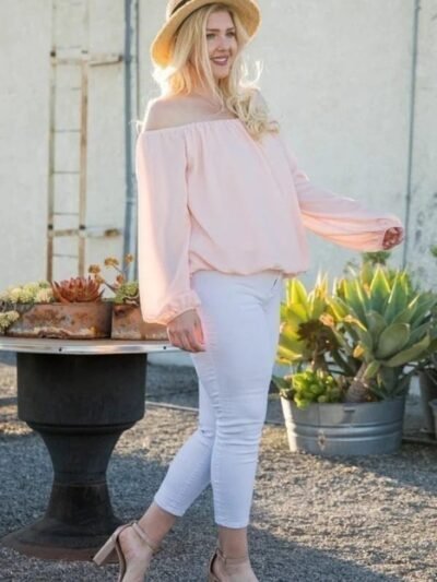 Off Shoulder Bubble Sleeve Top – Plus Size Casual Outings