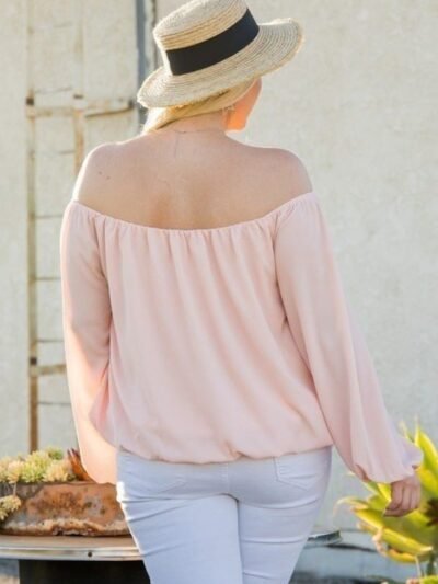 Off Shoulder Bubble Sleeve Top – Plus Size Casual Outings