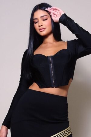 Long Sleeve Corset Top Long Sleeve Corset Top