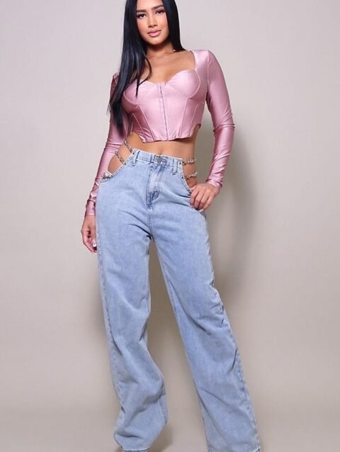 Long Sleeve Corset Top