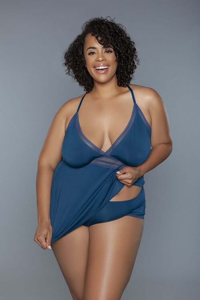 2 pc v-neckline cami set with wire free bralette