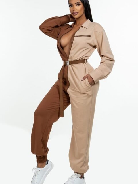 Long Sleeve Oversized Cozy Shirt Jumpsuit