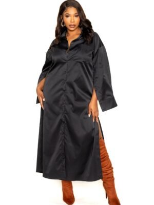 Cape Sleeve Shirt Dress