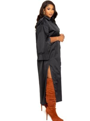 Cape Sleeve Shirt Dress