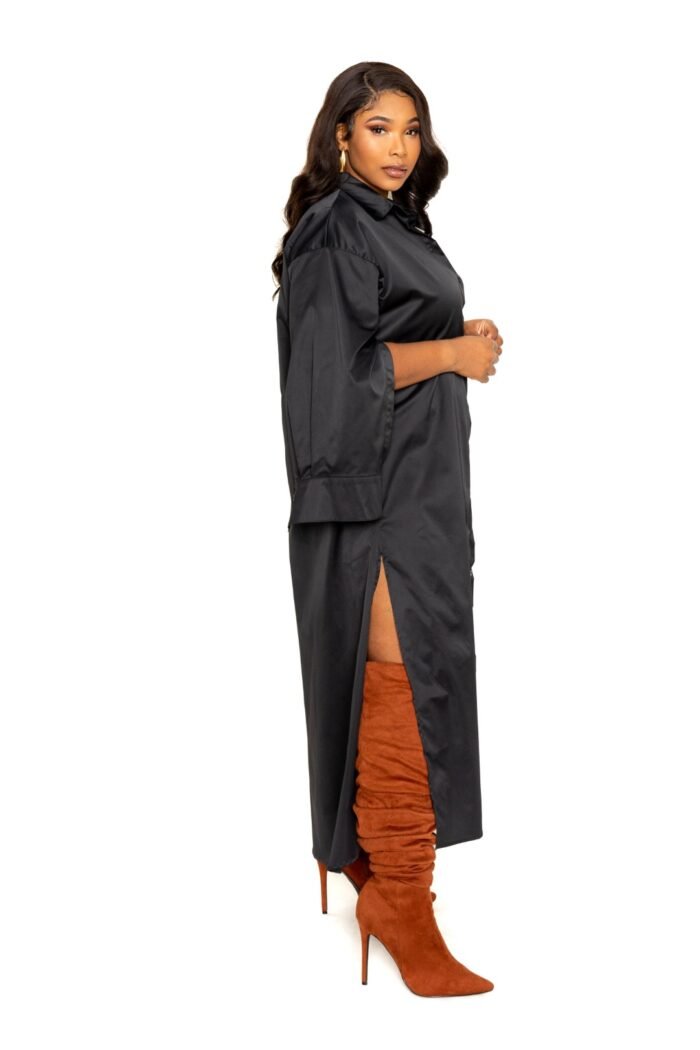 Cape sleeve shirt dress - image 3