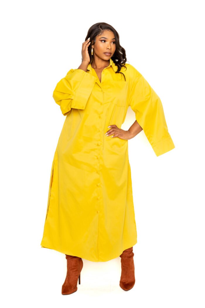 Cape sleeve shirt dress - image 6