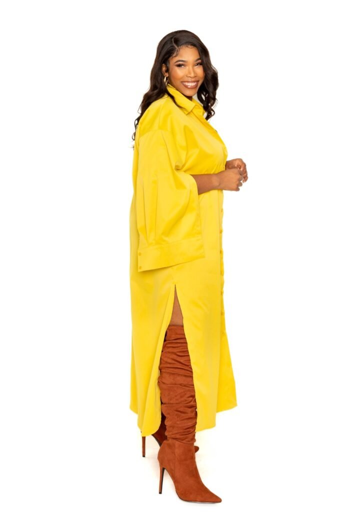 Cape sleeve shirt dress - image 8
