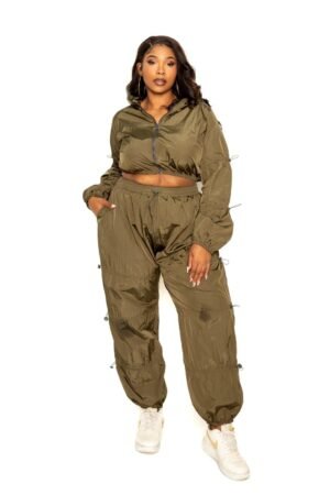 Active Zip Up Set With Cord Lock Detail Active Zip Up Set With Cord Lock Detail
