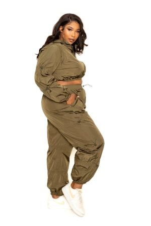 Active Zip Up Set With Cord Lock Detail Active Zip Up Set With Cord Lock Detail
