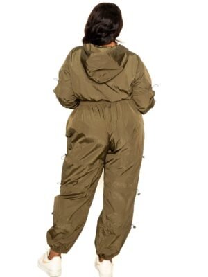 Active Zip Up Set With Cord Lock Detail Active Zip Up Set With Cord Lock Detail