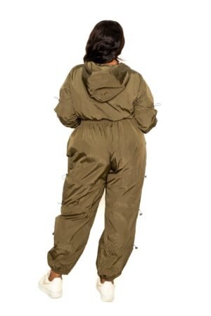 Active Zip Up Set With Cord Lock Detail Active Zip Up Set With Cord Lock Detail
