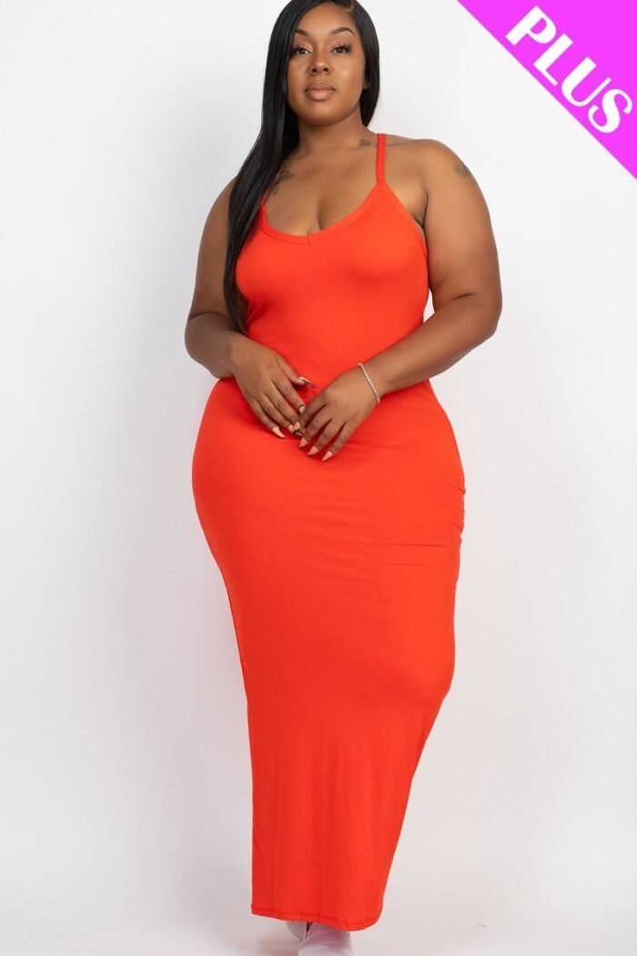 Plus racer back maxi dress - image 1