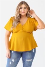 Plus Tie Detail Flare Top - Image 9
