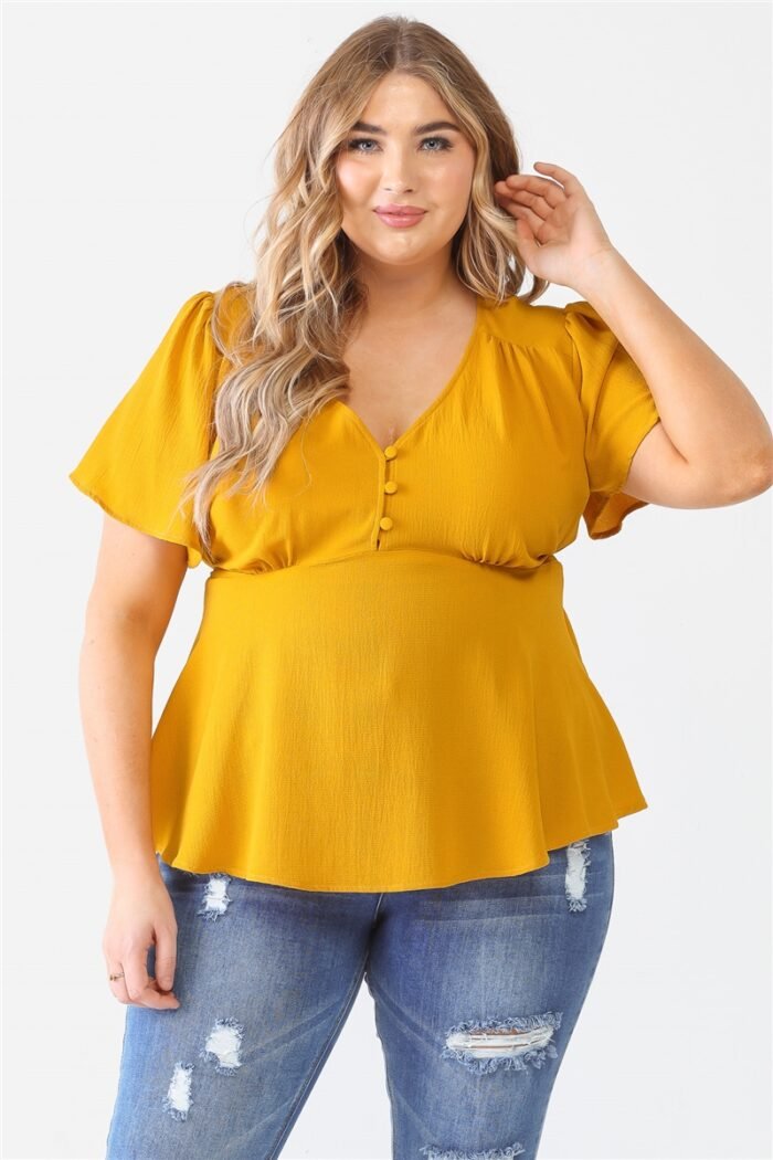 Plus tie detail flare top - image 9