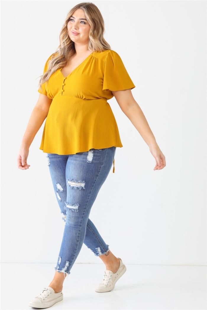 Plus tie detail flare top - image 10