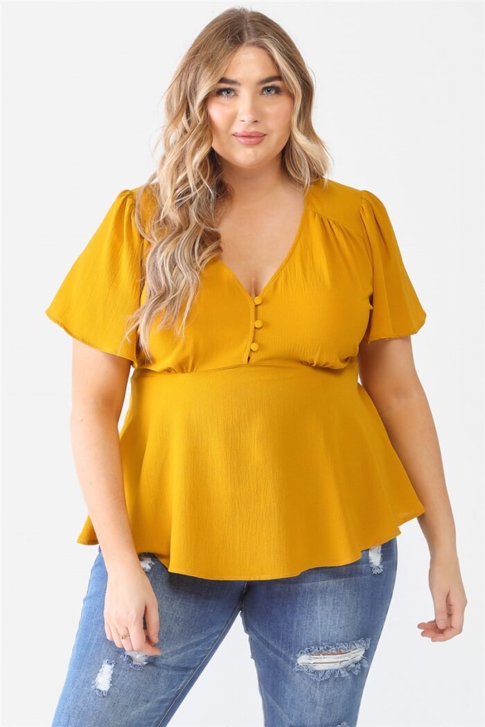 Plus tie detail flare top - image 11