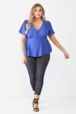 Plus Tie Detail Flare Top - Image 6