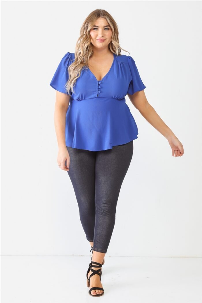 Plus tie detail flare top - image 6