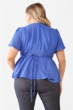 Plus Tie Detail Flare Top - Image 8
