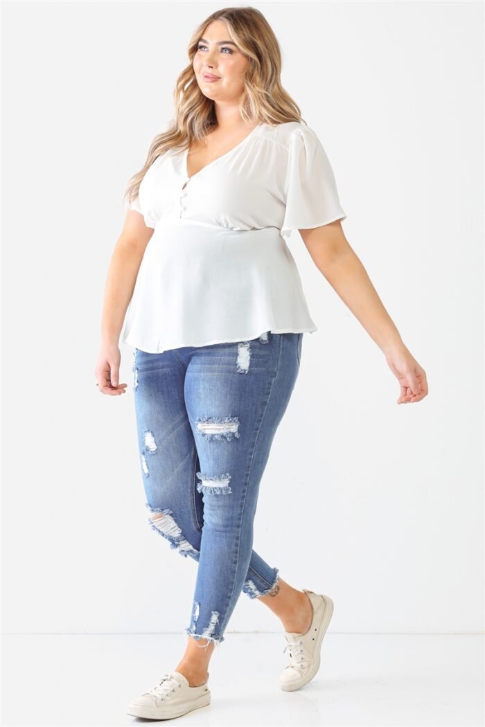 Plus tie detail flare top - image 3