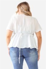 Plus Tie Detail Flare Top - Image 4
