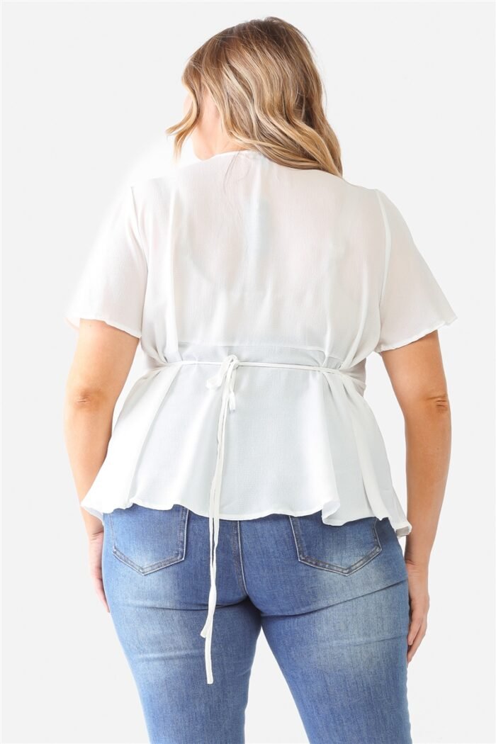 Plus tie detail flare top - image 4