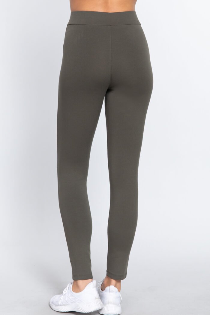 Mid-rise ponte pants