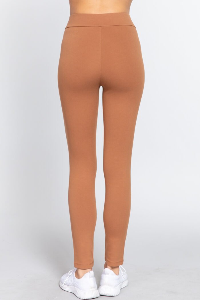 Mid-rise ponte pants