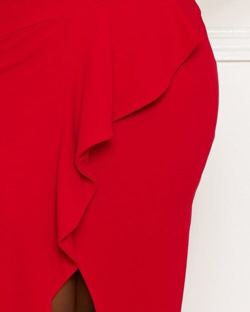 pleated detail tube top plus maxi dress