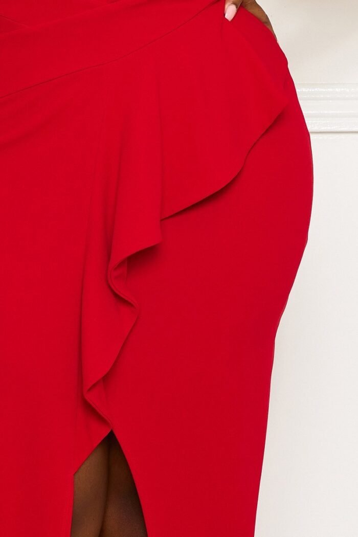 Pleated detail tube top plus maxi dress