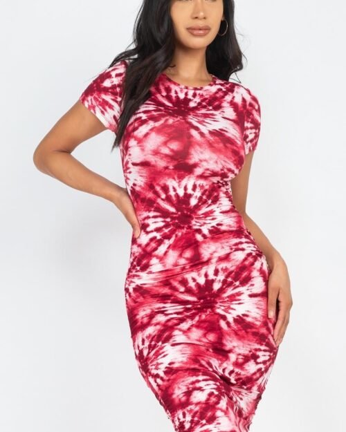 tie-dye printed dress