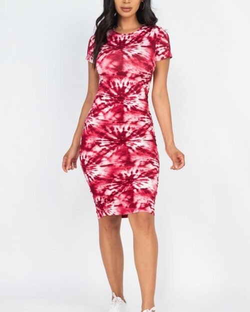 tie-dye printed dress