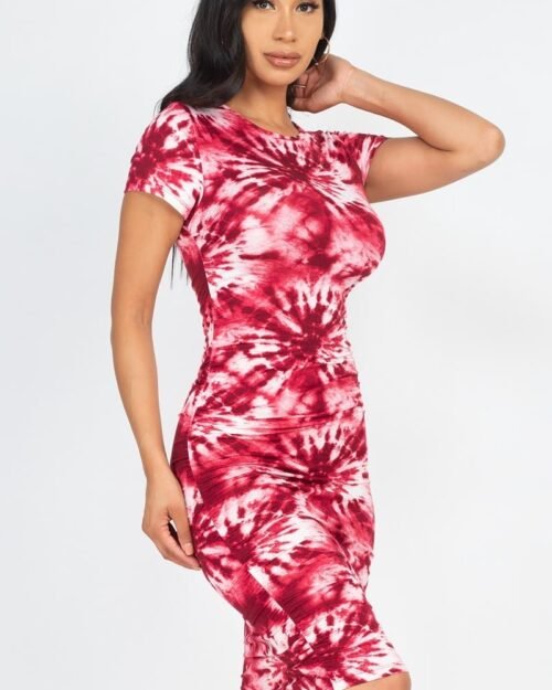 tie-dye printed dress